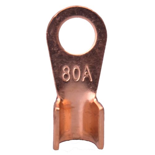 开口鼻OT-80A 铜线鼻子铜接头线耳铜接H线端子 500只厂标B级薄紫