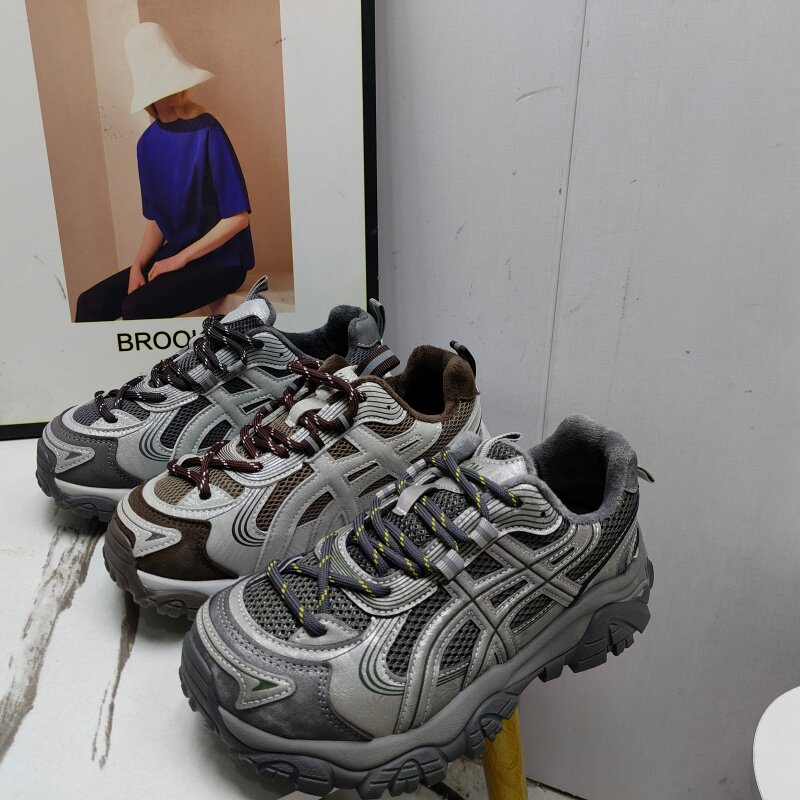撤柜处理折扣外贸女鞋2026秋新款老爹鞋厚底运动休闲网布女棉鞋