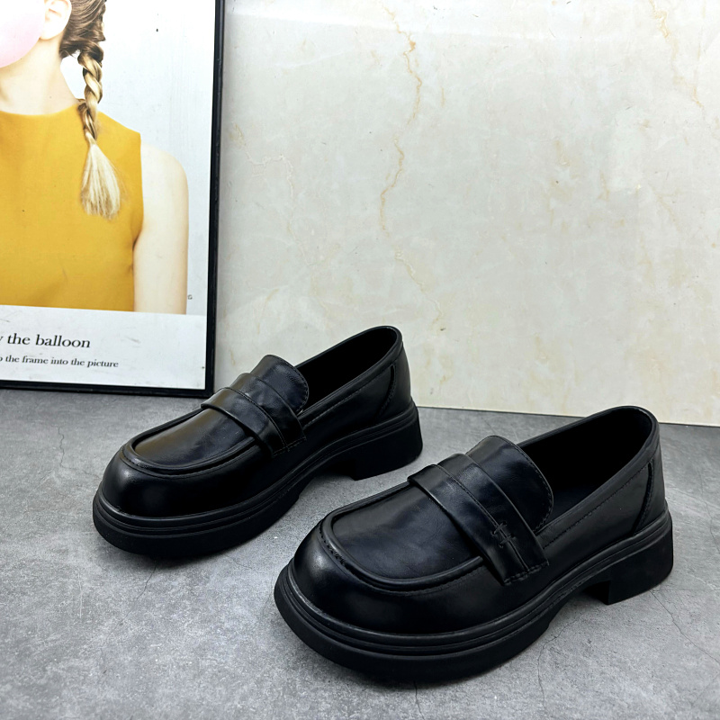 撤柜处理折扣外贸女鞋2025秋新款英伦风乐福鞋舒适百搭复古女单鞋