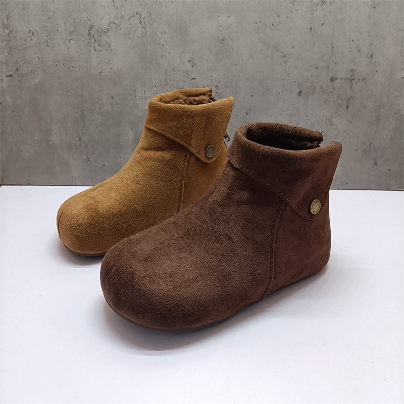 撤柜处理折扣外贸女鞋2025冬新款舒适勃肯鞋休闲百搭毛毛女棉鞋