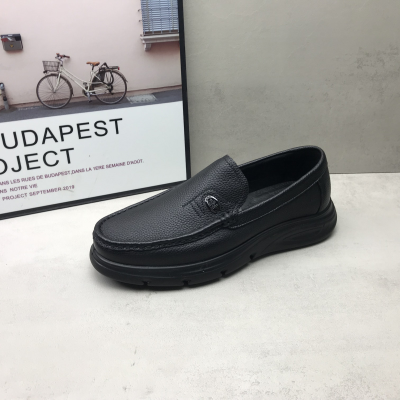 撤柜处理品牌真皮男鞋2025秋新款韩版牛皮百搭一脚蹬舒适男单鞋