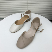 牛皮女凉鞋 撤柜处理折扣真皮女鞋 舒适休闲时尚 包头韩版 2020春新款