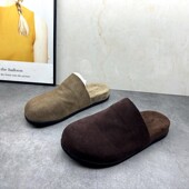 一脚蹬女半拖鞋 包头外穿休闲爆款 2025秋新款 撤柜处理折扣外贸女鞋