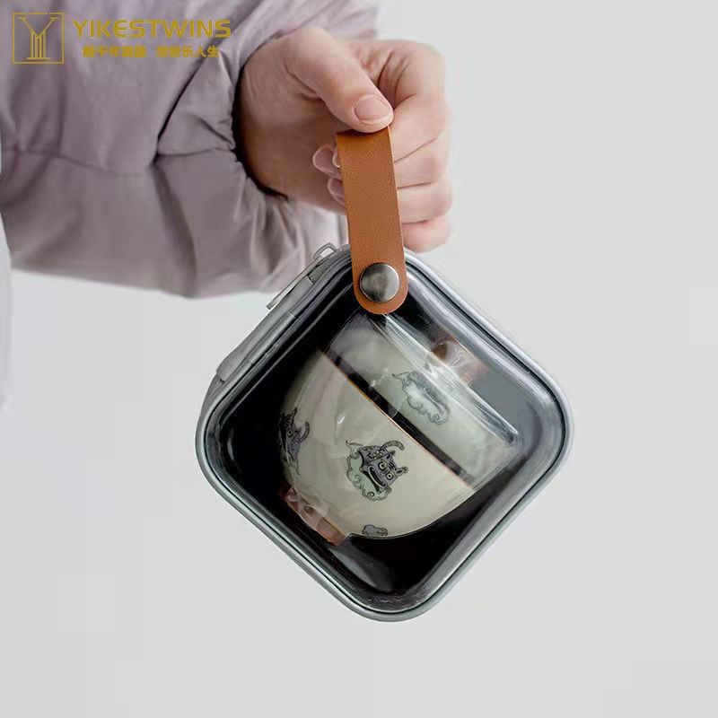 旅行茶具套装露营户外便携式陶瓷快F客杯一壶二杯功夫茶具泡茶壶,餐饮具,旅行茶具,淘宝优惠券,粉丝福利购,淘宝优惠卷