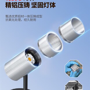 变焦轨道射灯聚光可调焦r餐桌餐饮专用清吧氛围灯明装3000K轨道灯