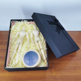 创意礼品桌面摆件音乐盒木头人磁吸木O偶人八音盒磁铁木头