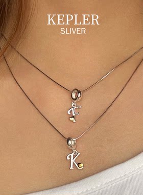 纯银字母项链女复古名字定制吊坠