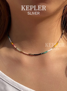 我变美的那个夏天项链Belly同款周边串珠无限符号叠戴多巴胺彩色