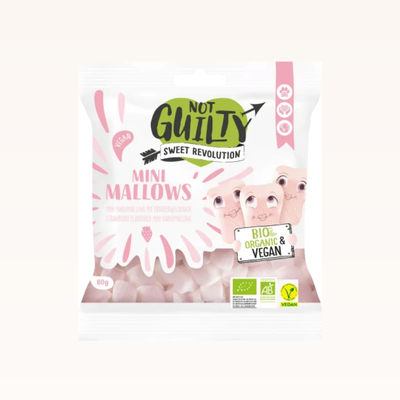 德国代购【全场满300包邮】not guilty有机迷你草莓味棉花糖80g