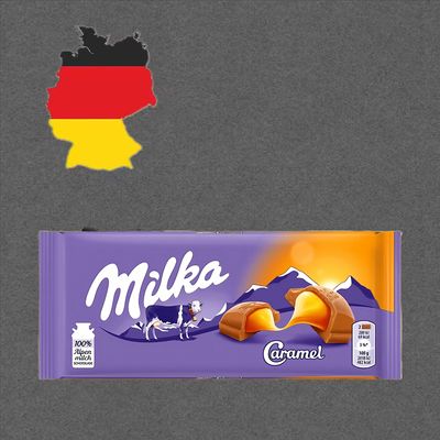 德国代购【全场满300包邮】Milka妙卡焦糖夹心牛奶巧克力100g