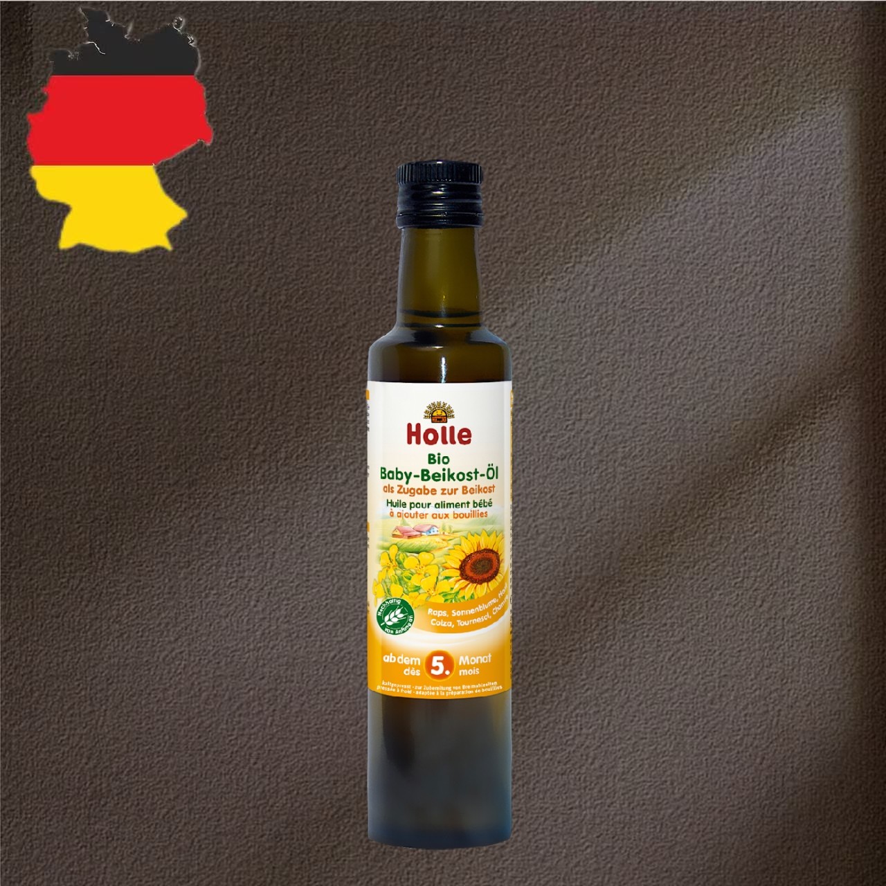 德国代购【全场满300包邮】Holle 5个月+有机儿童辅食食用油250ml