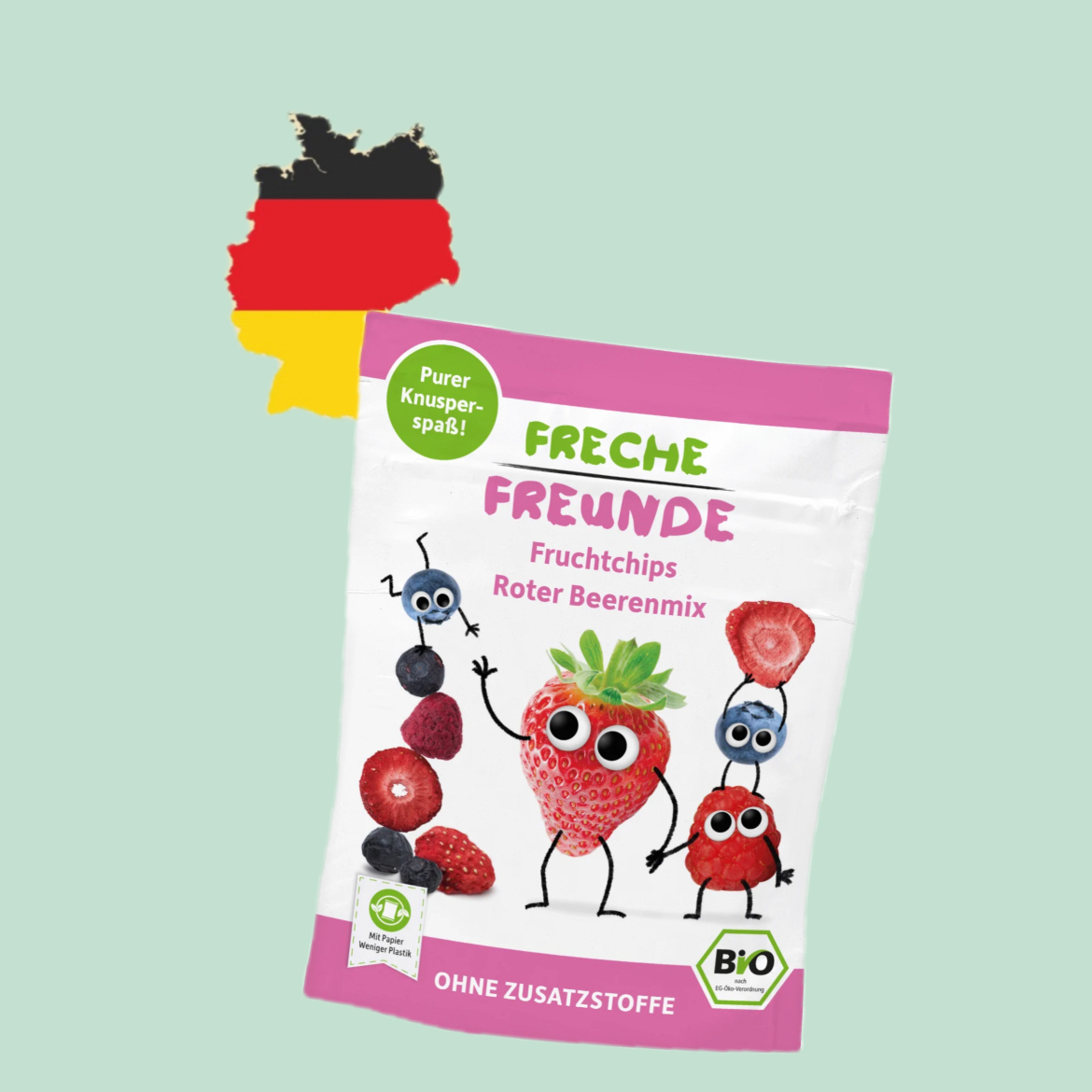 【全场满300包邮】德国代购freche freunde3岁+有机冻干水果干12g