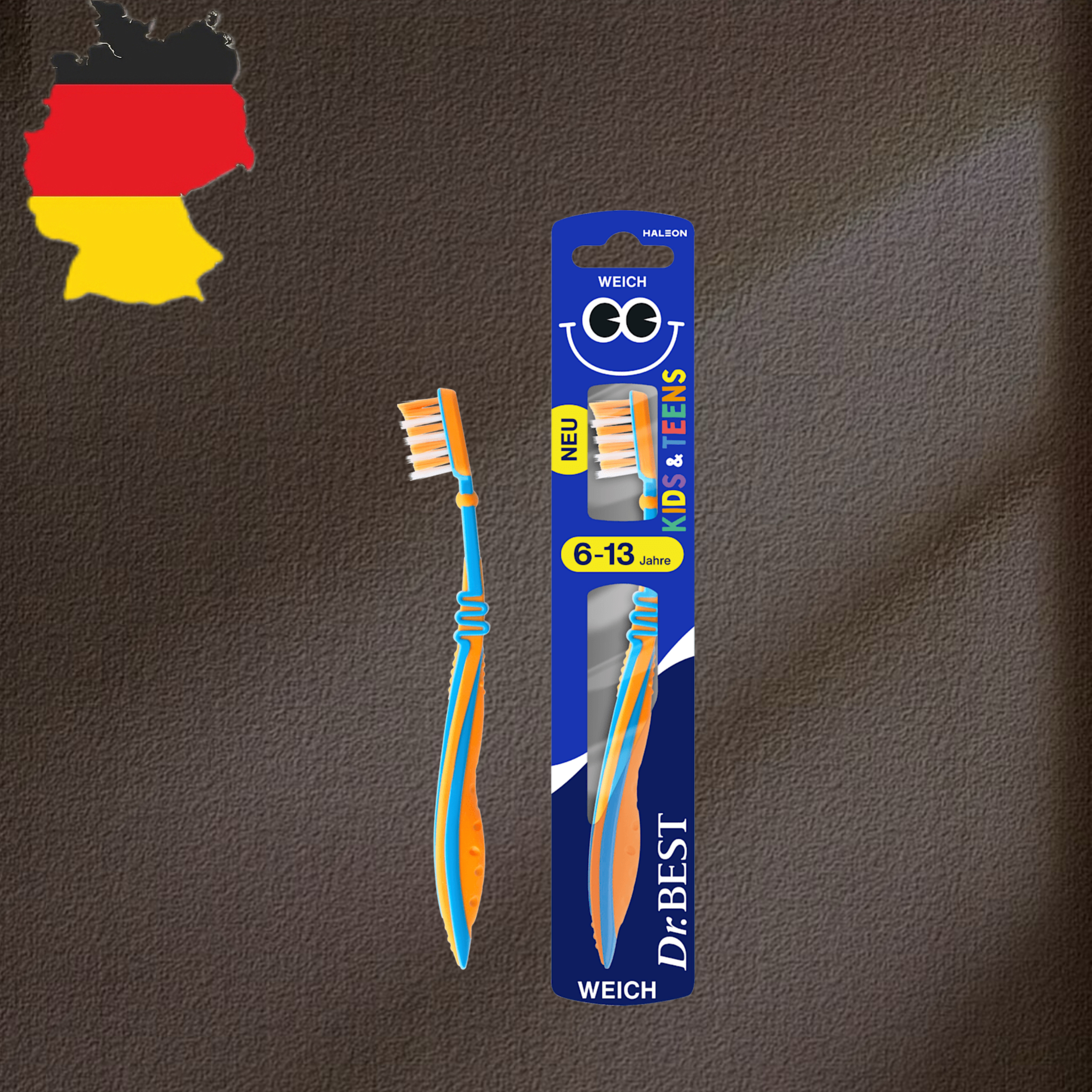 德国代购【全场满300包邮】Dr.Best 6-13岁儿童牙刷1支装