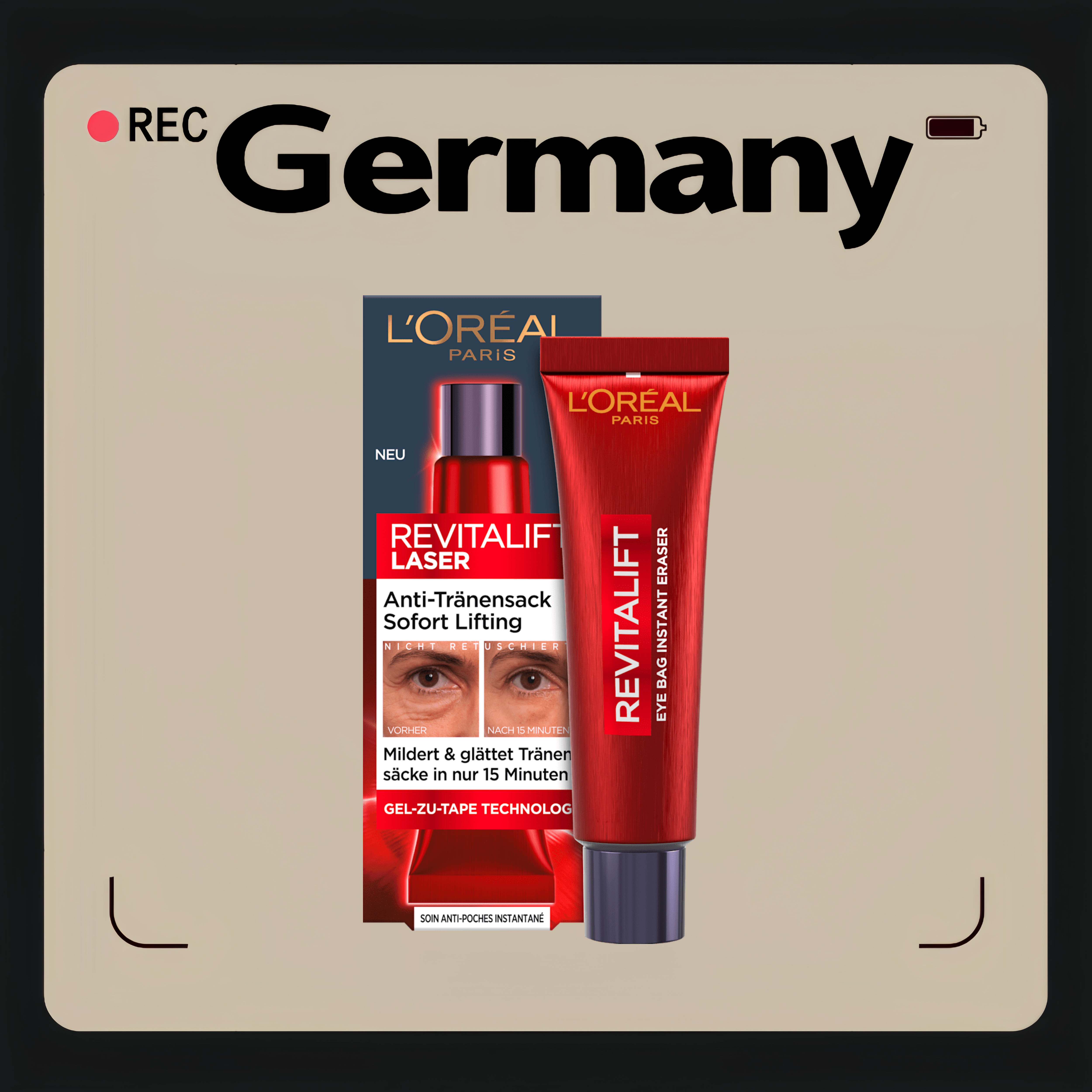 德国代购【全场满300包邮】L'ORÉAL 复颜眼霜15ml