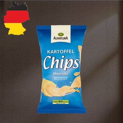 德国代购【全场满300包邮】Alnatura有机海盐薯片125g