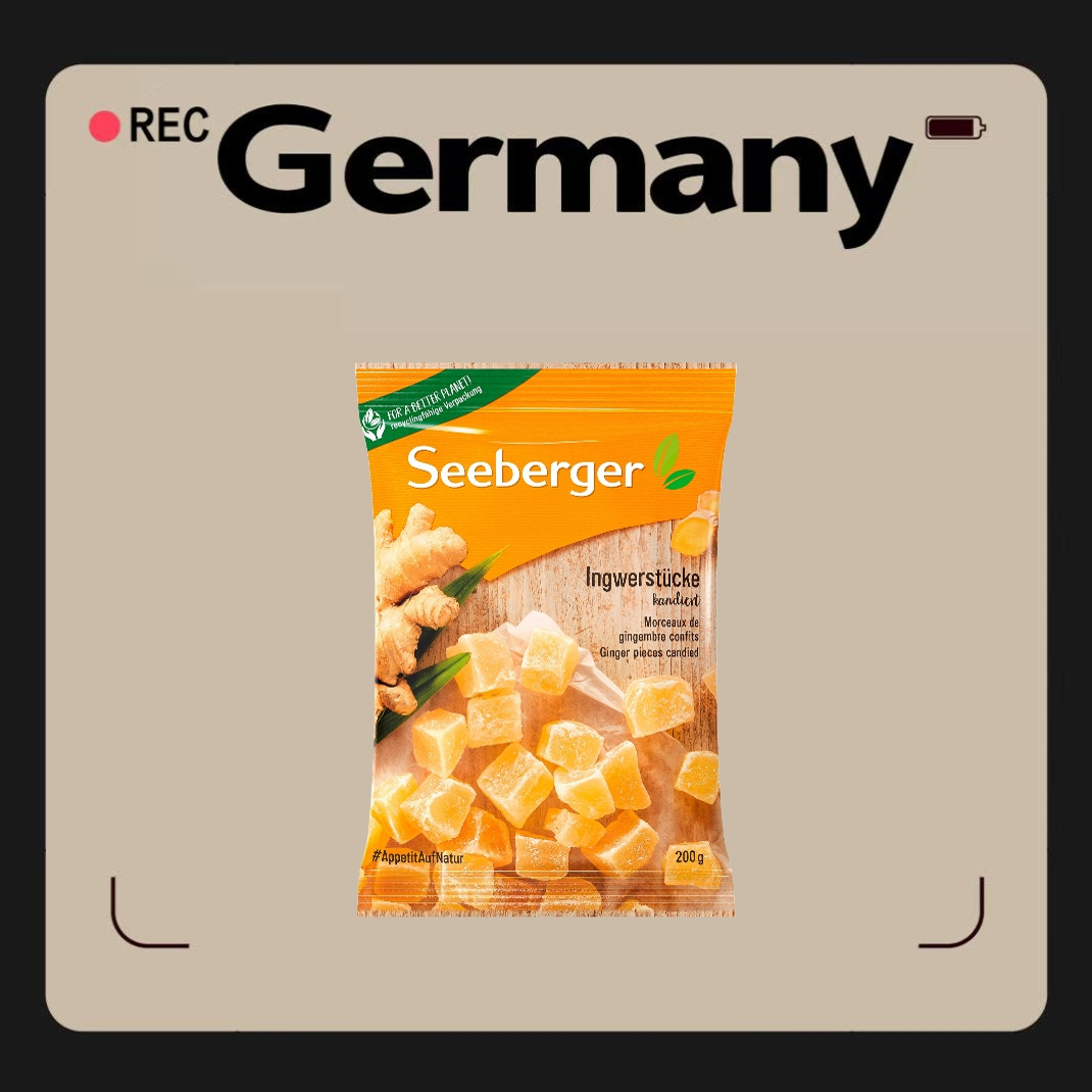 德国代购【全场满300包邮】Seeberger姜糖200g