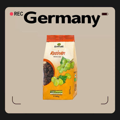 德国代购【全场满300包邮】Alnatura有机葡萄干500g