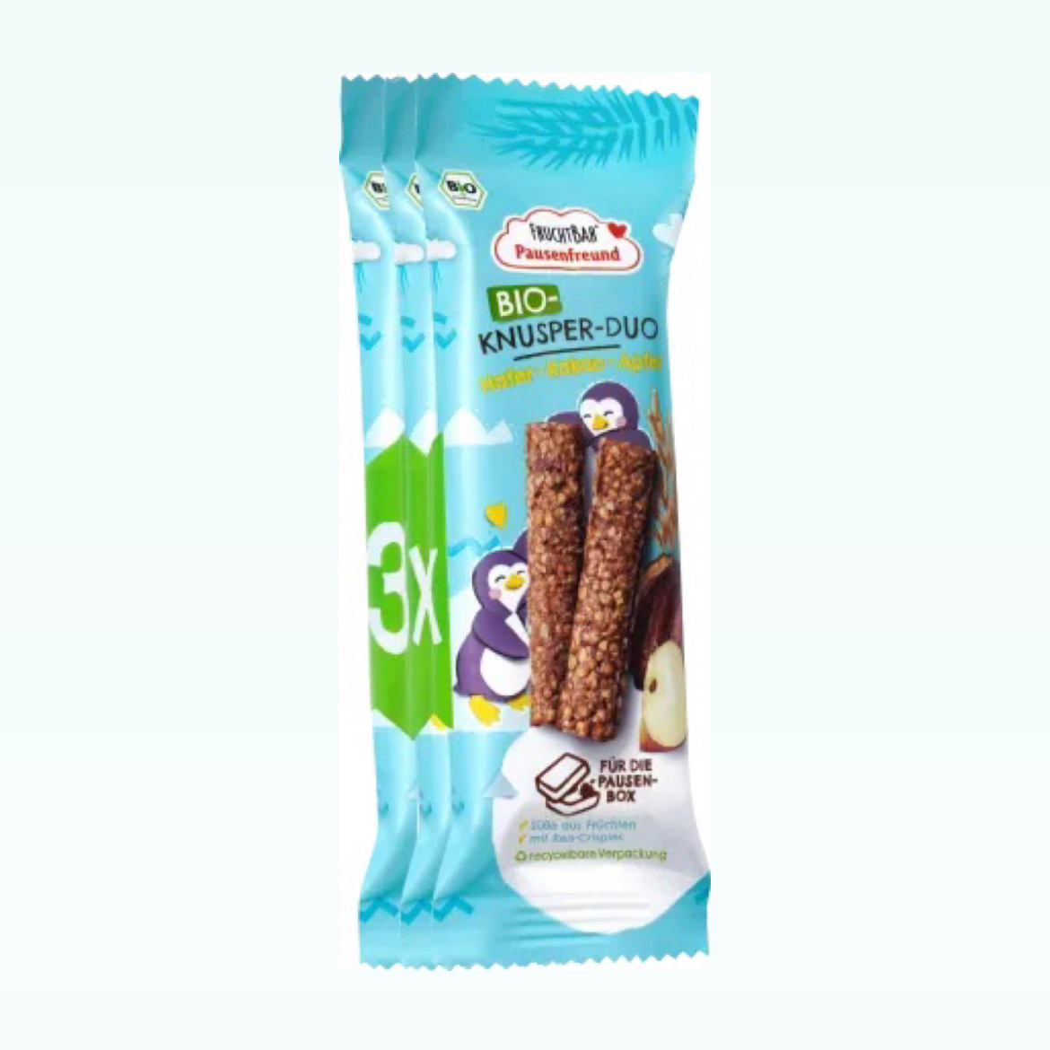 德国代购300包邮fruchtbar福乐蓓3岁+有机酥脆苹果巧克力燕麦棒