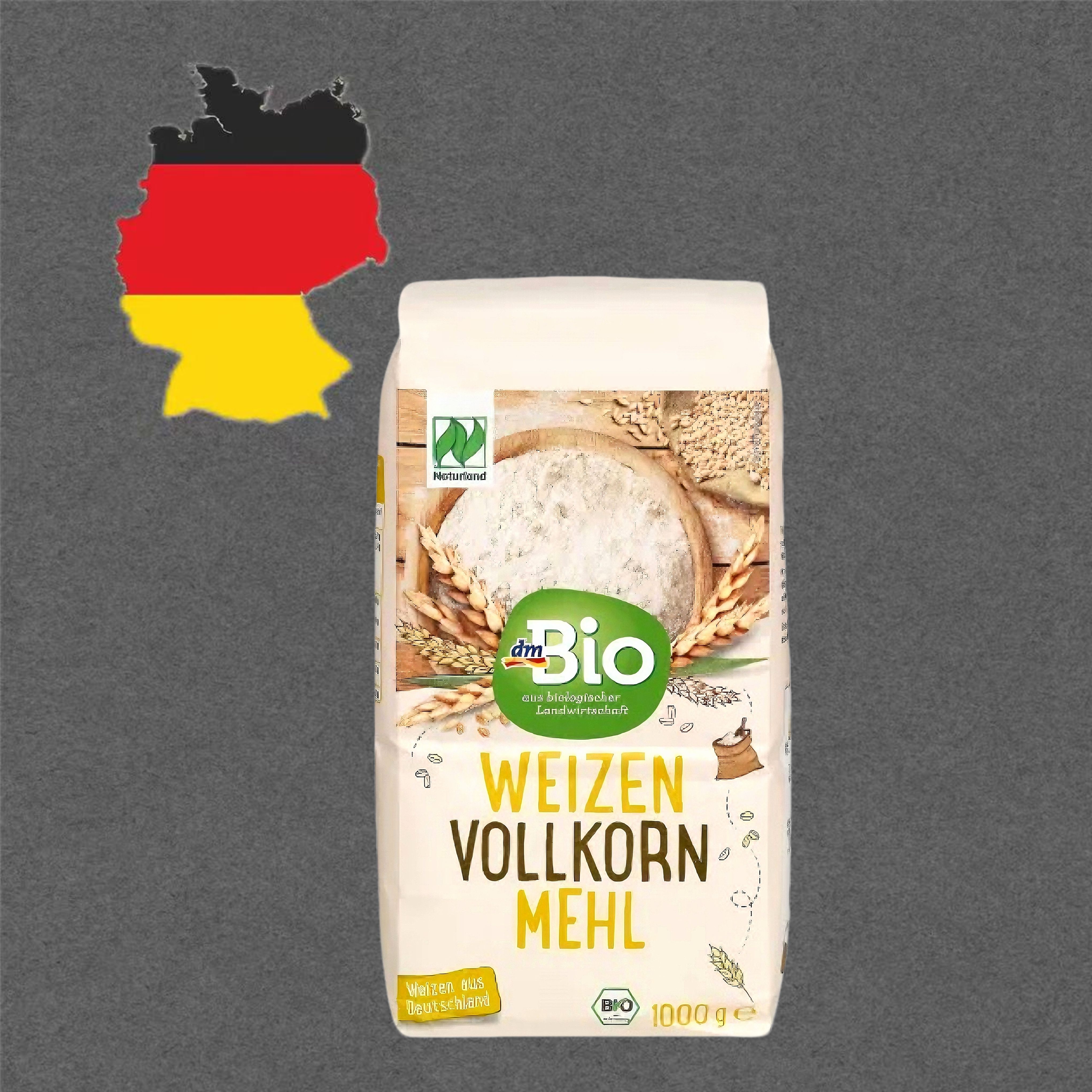 德国代购【全场满300包邮】dm bio有机全麦面粉1000g