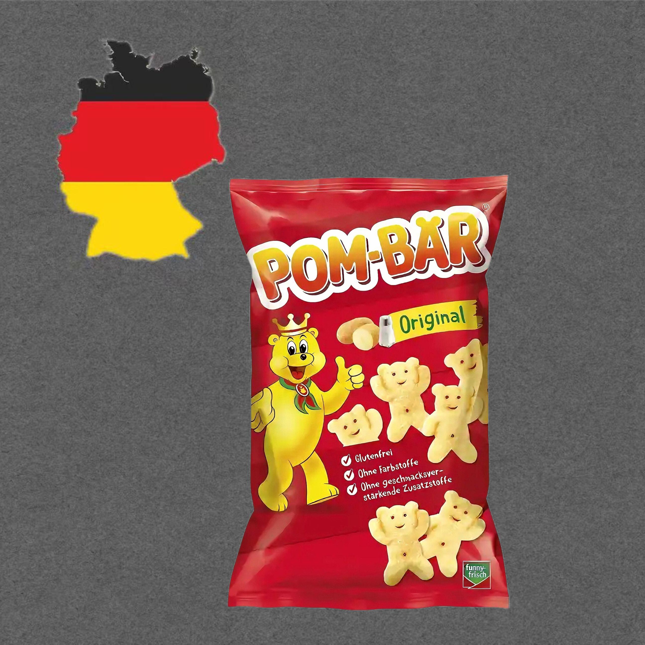 德国代购【三桶包邮】funny frisch小熊薯片原味75g