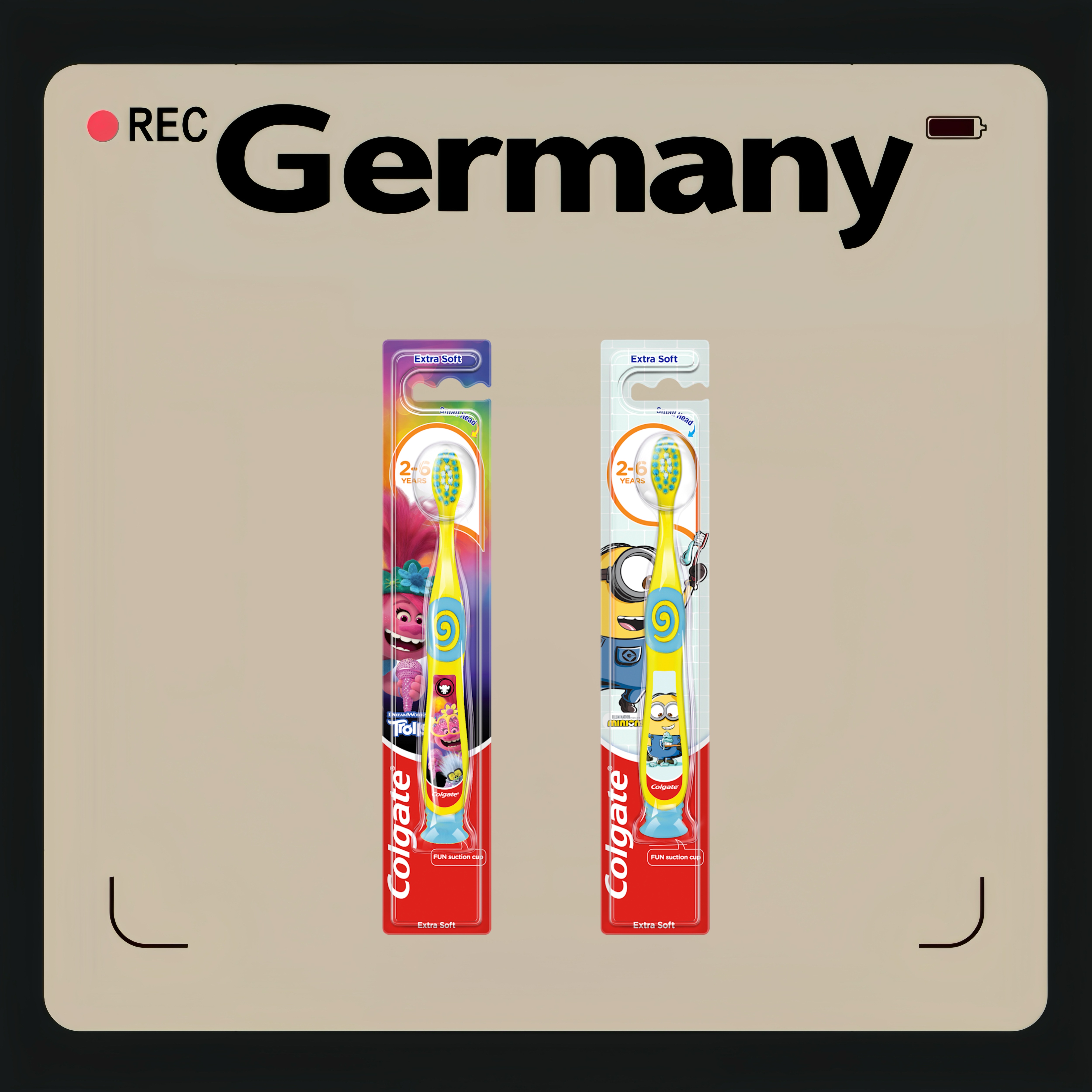 德国代购【全场满300包邮】Colgate2-6岁卡通儿童牙刷1支装