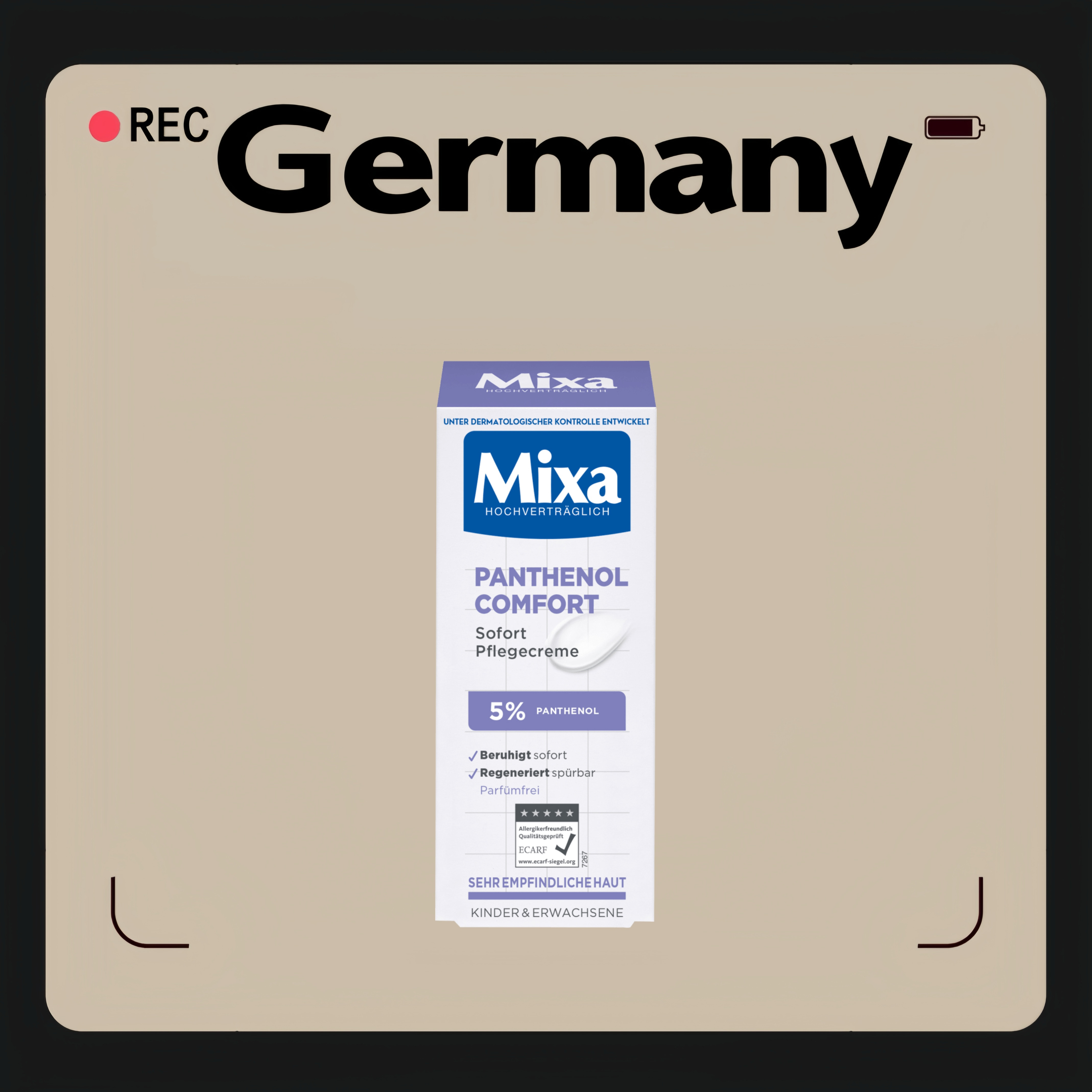 德国代购【全场满300包邮】Mixa泛醇敏感肌护理乳50ml