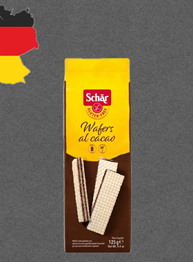 德国代购【全场满300包邮】Schar无麸质巧克力华夫脆125g
