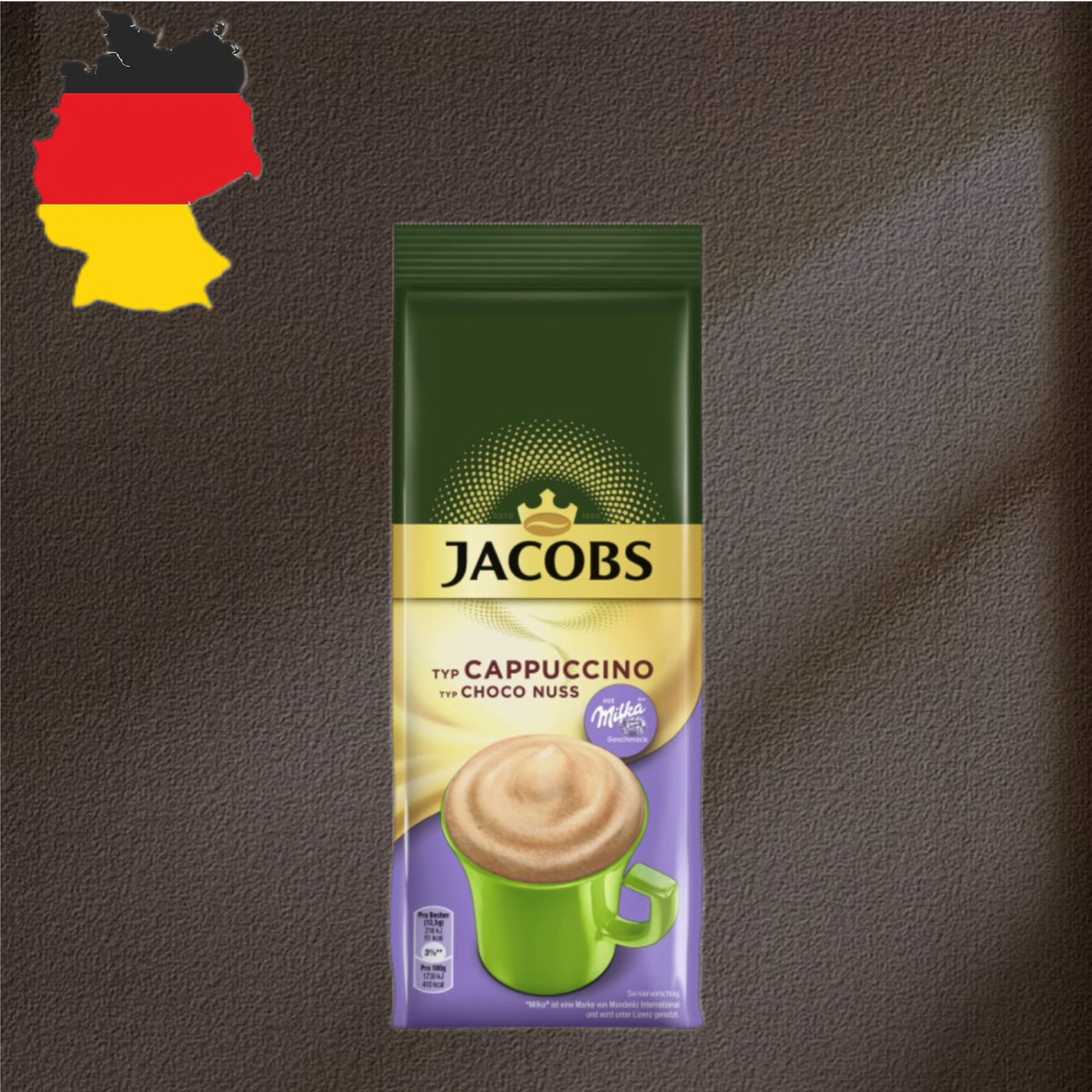 德国代购 【全场满300包邮】Jacobs速溶巧克力坚果卡布其诺巧500g