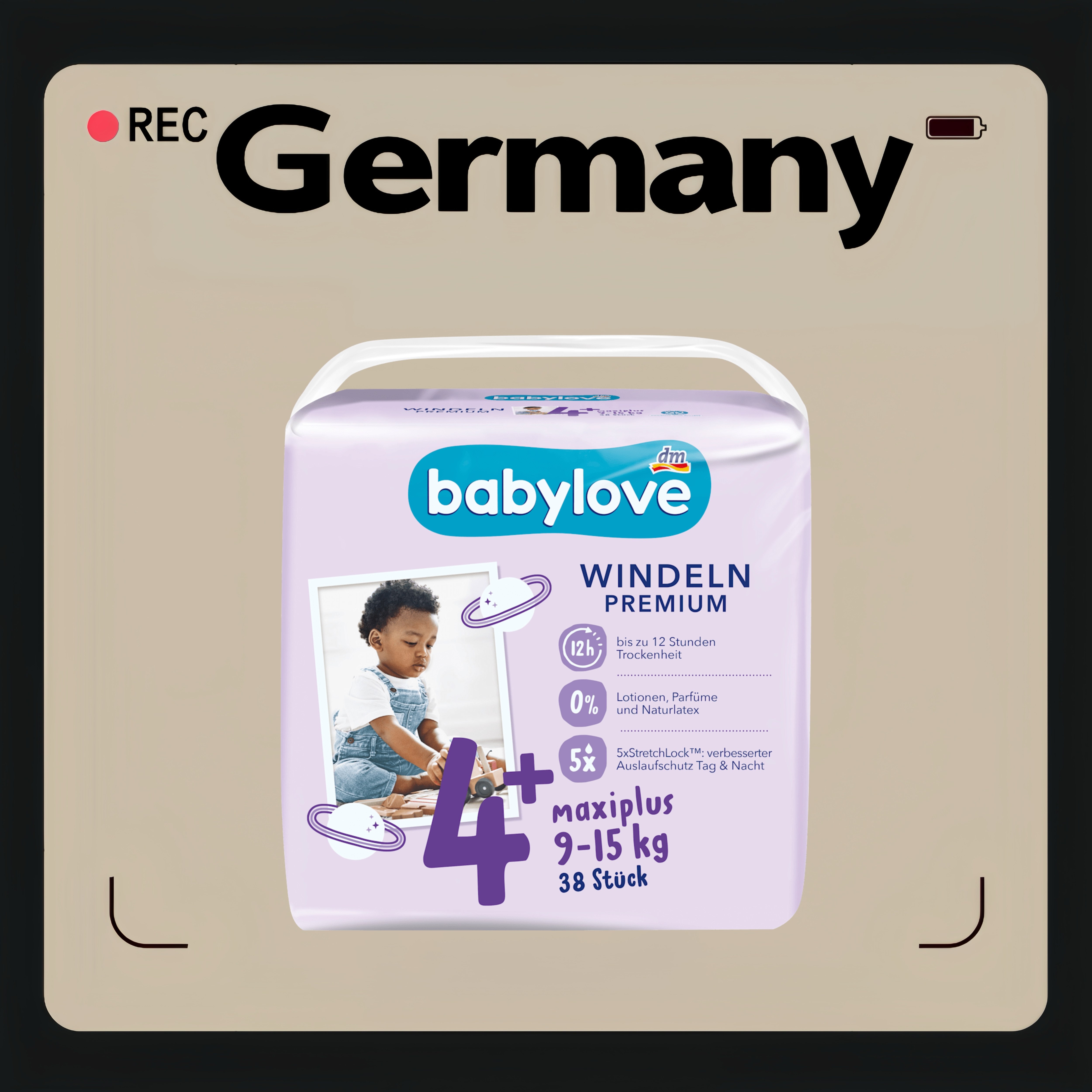 德国代购【全场满300包邮】babylove9-15公斤优选纸尿裤38片装