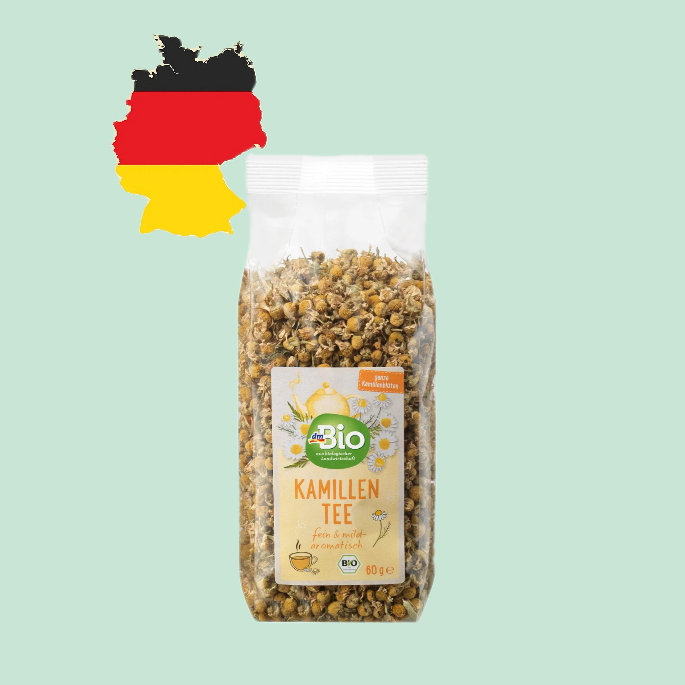 德国代购【全场满5盒包邮】dm bio有机洋甘菊草本茶60g