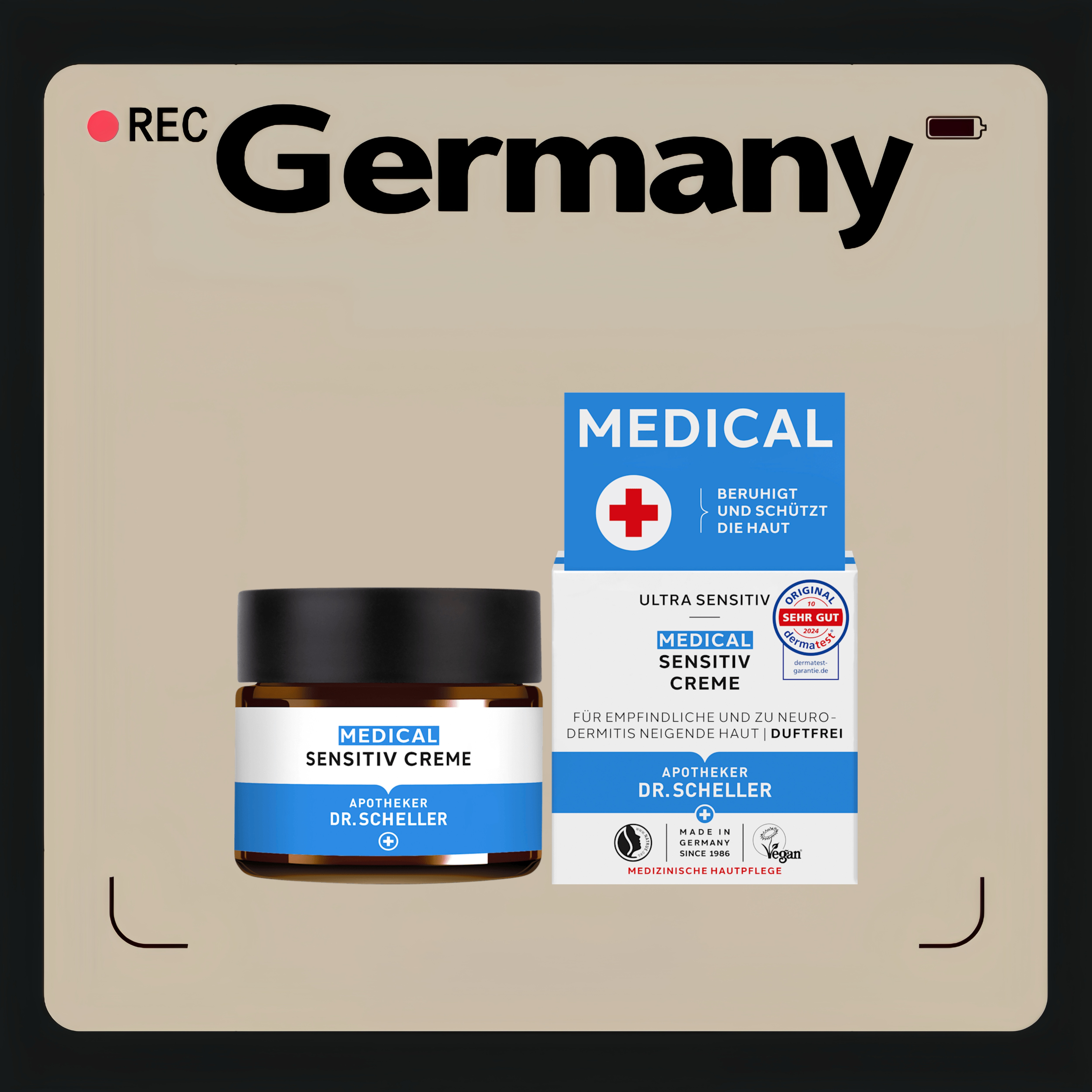 德国代购【全场满300包邮】Dr. Scheller药妆敏感肌面霜50ml