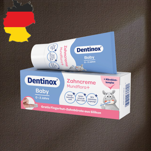 德国代购【全场满300包邮】Dentinox0-2岁宝宝牙膏30ml