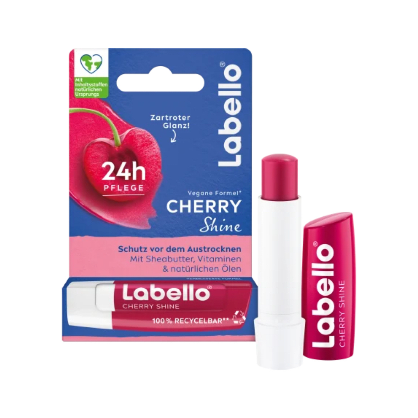 德国代购【全场满300包邮】Labello闪闪樱桃唇膏4.8g