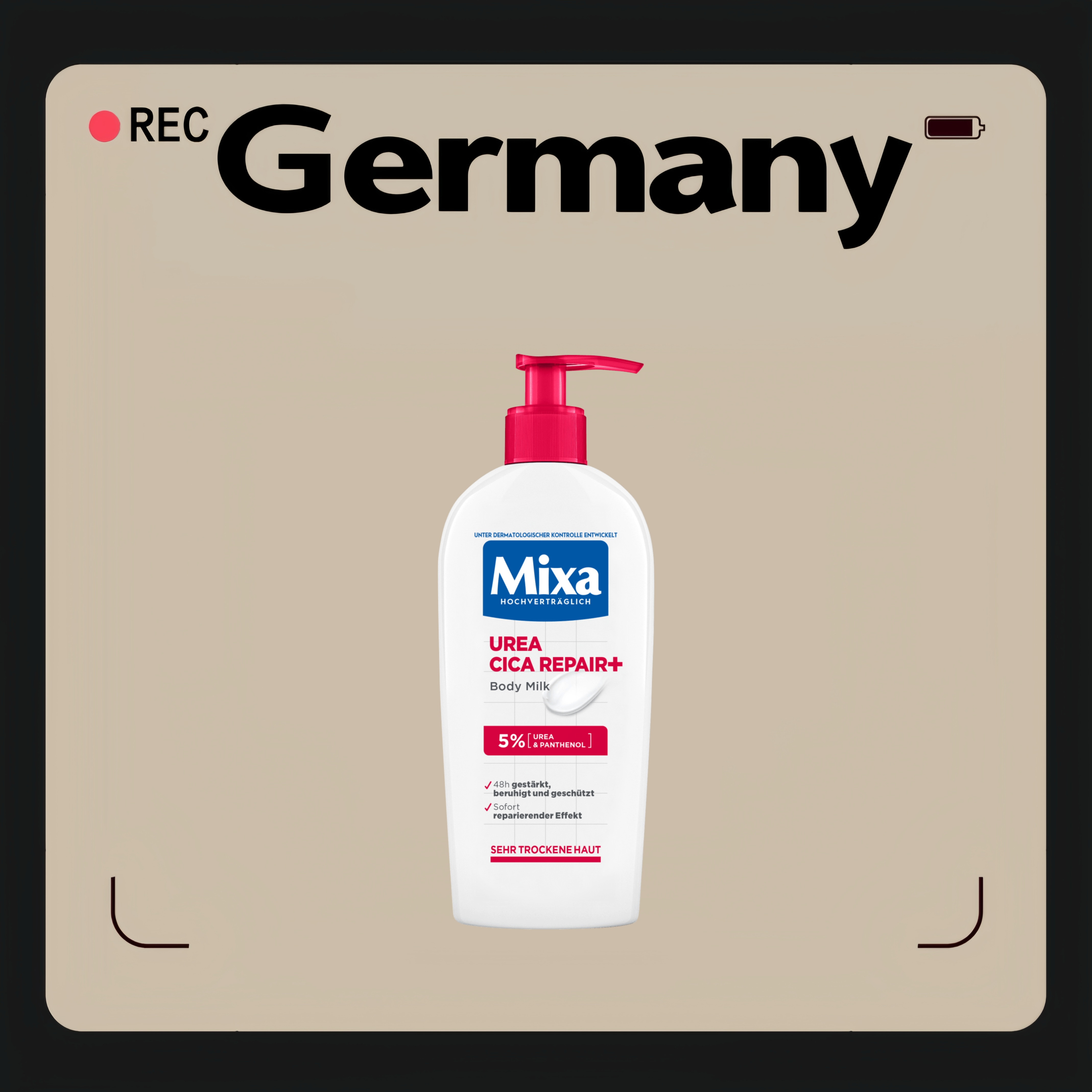 德国代购【全场满300包邮】Mixa尿素身体乳250ml