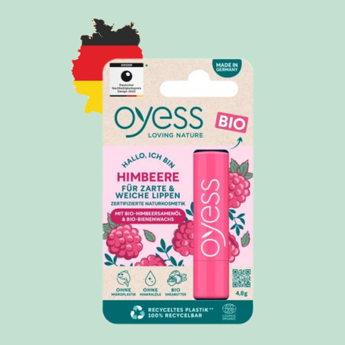 德国代购【全场满300包邮】Oyess有机树莓蜜蜡护唇膏4.8g
