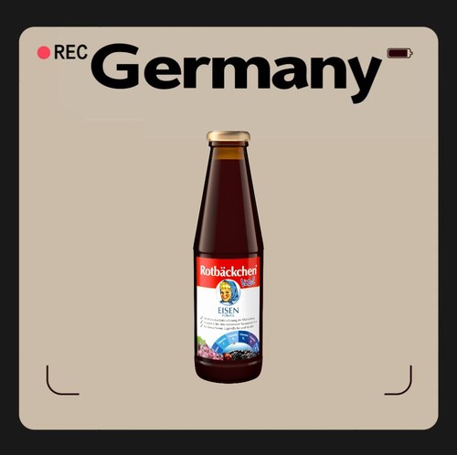 德国代购【满300包邮】Rotbackchen复合维生素铁450ml