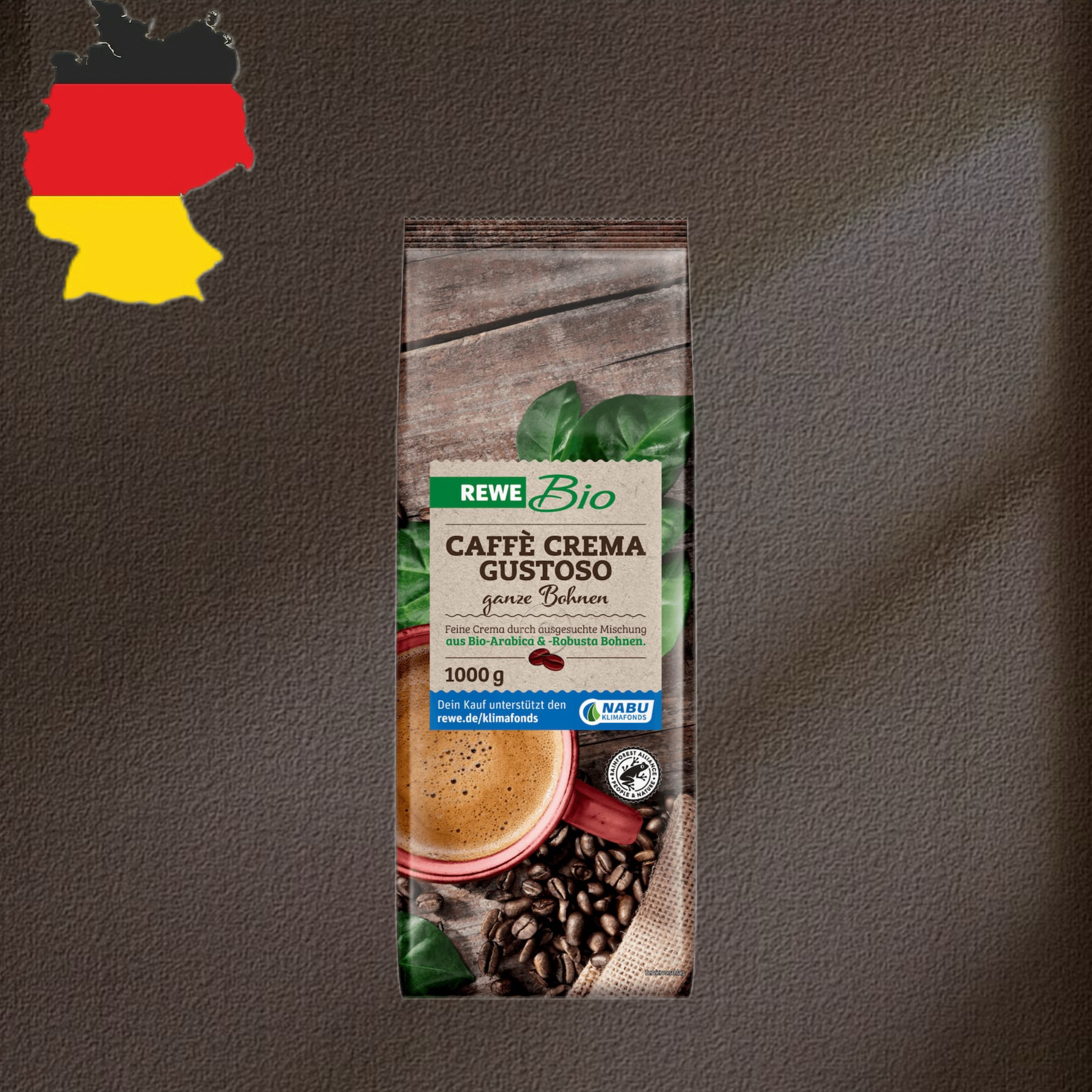 德国代购【满300包邮】REWE有机奶油意式咖啡1kg