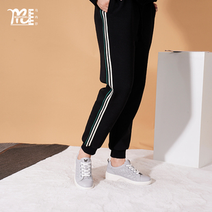 MARTNIEL/马内尔复古休闲鞋女厚底轻便运动鞋黑色系带女鞋低帮