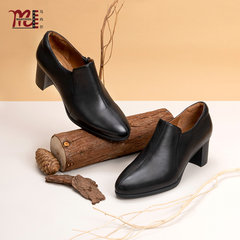 马内尔时尚通勤裸靴及踝靴