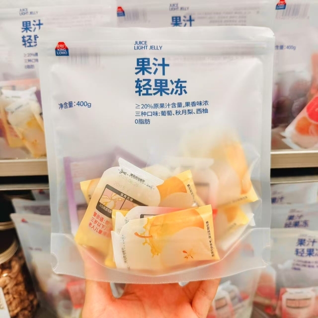 kinglomo金粒门长沙美食代购蒟蒻果汁果冻(秋月梨味)400g