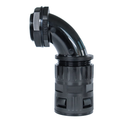 蓝江90度弯角带锁紧波纹管接头