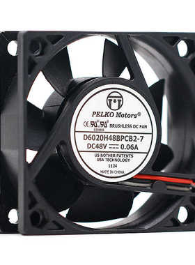 PELKO Motors D6020H48BPCB2-7 6020 48V 0.06A 超静音散热风扇