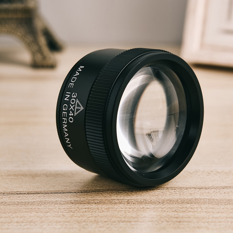 高清30倍手持放大镜光学玻璃镜片看书维修珠宝古玩放大镇纸放大镜