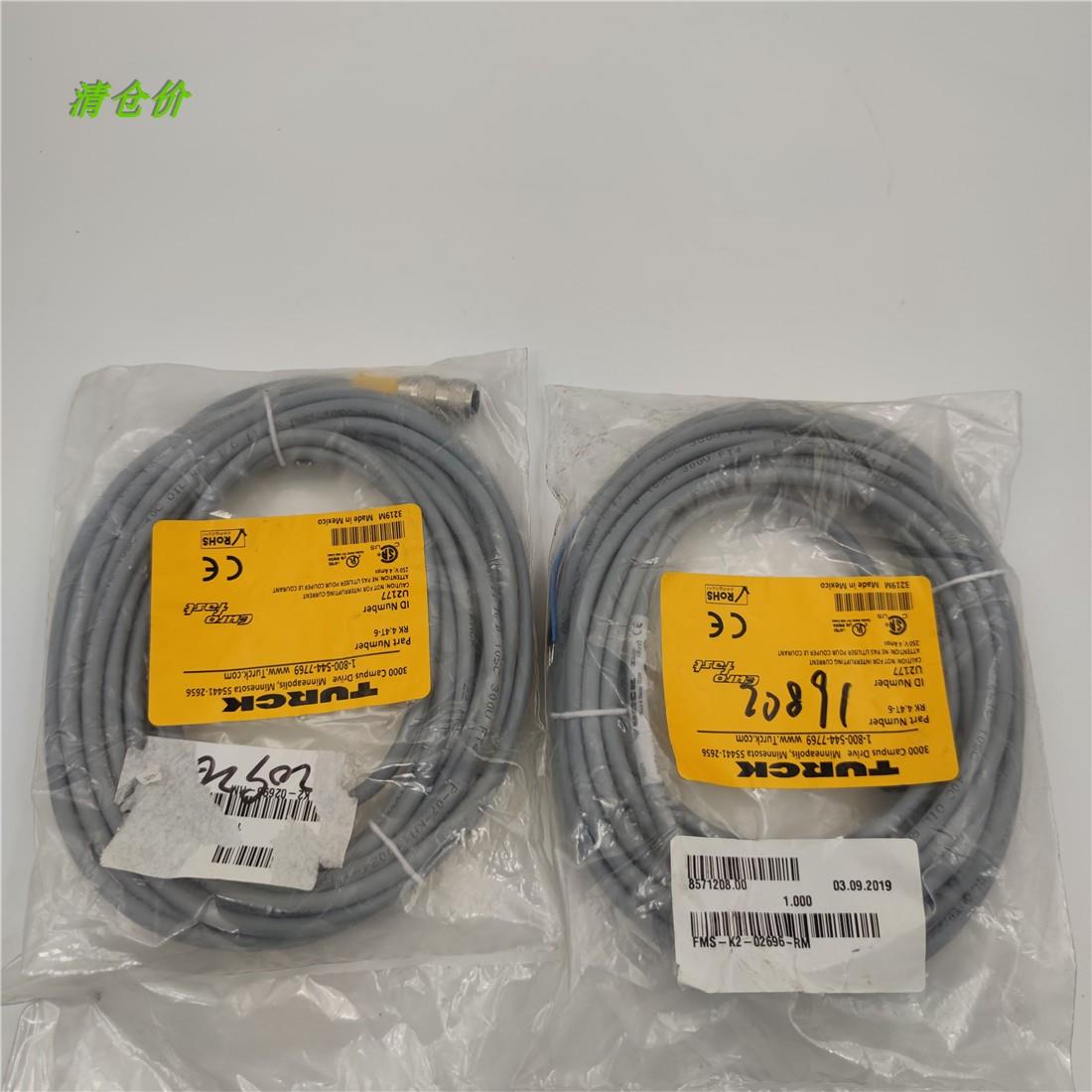 TURCK图尔克传感器4芯母头连接线RK44T-6 现货