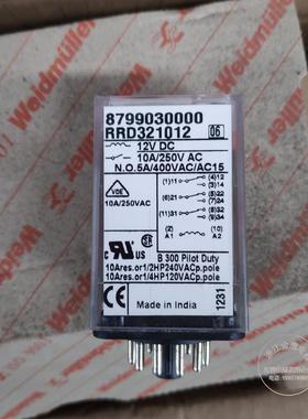 原装魏德米勒继电器 RRD321012 12VDC 8799030000 10A 11脚 现货
