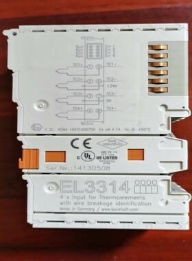 （议价）CKHOFF倍福EL3314热电偶温度4路采集模块，二手