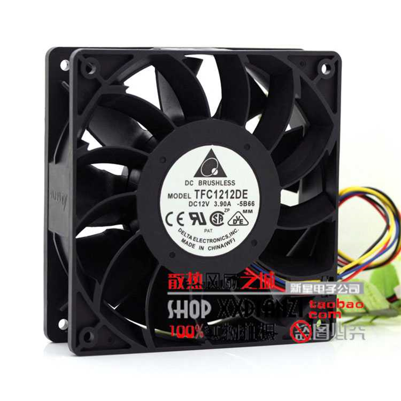 原装台达DELTA TFC1212DE 12V 3.9A 12038 双滚珠 强压型暴力风扇
