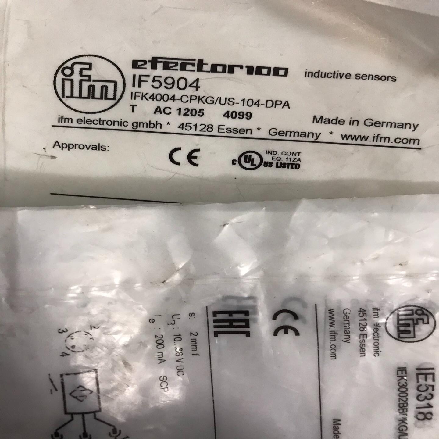 IFM易福门IF5904光电开关传感器德国进口，库存(崽崽配件）