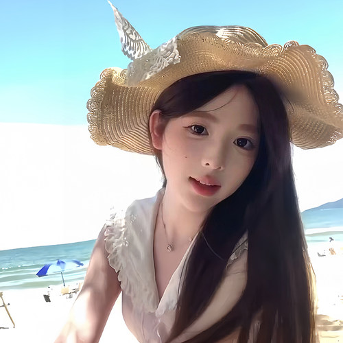 草帽女2026年新款沙滩防晒遮阳帽