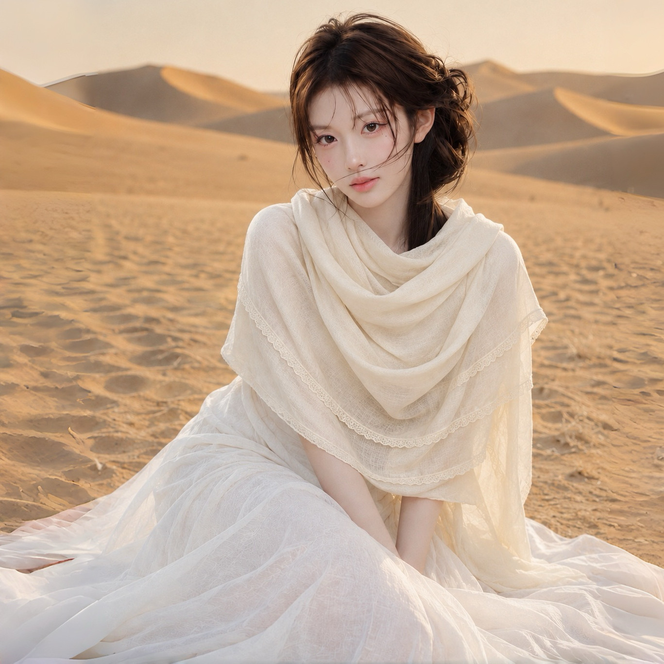 沙漠盐湖旅游披肩外搭女2026